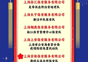 宗保公司荣获上海市保安服务行业协会“忠诚卫士”评选表彰